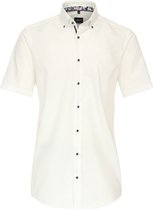 Venti Wit Overhemd Korte Mouw Button Down Boord Modern Fit - L