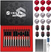 Fléchettes Sincer - Fléchettes 23 grammes et 24 grammes - Set de 12 flèches - Étui à fléchettes 70 pièces - Coffret cadeau avec fléchettes, Shafts, Lancées, accessoires et pièces Extra