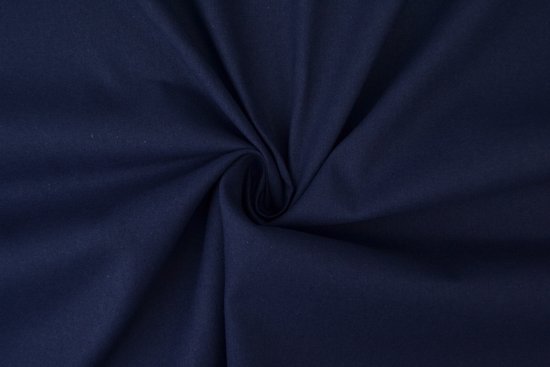 10 mètres de coton bio op rol - Bleu foncé - 150cm de large
