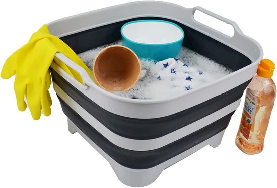 SAMMART 10L (2,64 Gallon) inklapbare schotel met afvoerplug