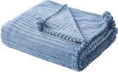 KAWERI - Plaid - Blauw - 150 x 200 cm - Polyester