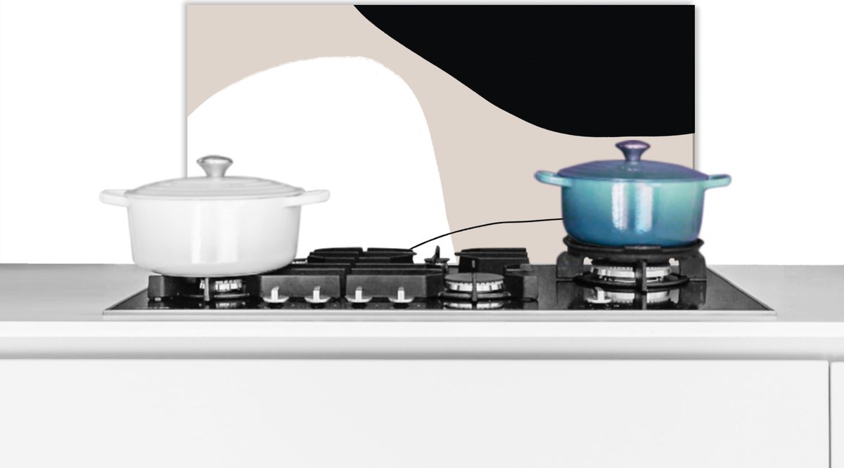 Spatscherm keuken - Abstract - Design - Vormen - Keuken - 60x30 cm - Achterwand keuken - Spatscherm