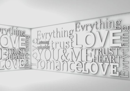 Papier peint photo Polaire | 3D, texte | Gris | 368x254cm (lxh)