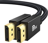 Phreeze Displayport Kabel - 8K 60Hz – 4K 144 Hz - 32.4GBps - Displayport 1.4 - DP Kabel - 1 meter - Zwart