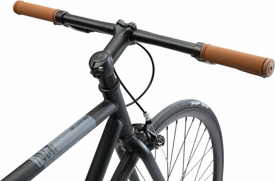 Bikestar Singlespeed 28 inch retro wielrenfiets, zwart / grijs van Bikestar — afbeelding 3