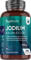 WeightWorld Jodium tabletten - 400 mcg - 365 vegan tabletten voor 1 jaar - Hoge kwaliteit kaliumjodide uit zee algen - Natuurlijke ingrediënten