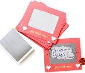 Cartes à gratter - Fabriquez vos propres cartes à gratter - Faites un bon de carte à gratter - Amour - Amour - Rouge - 5 pièces
