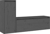 vidaXL - Tv-meubelen - 2 - st - massief - grenenhout - grijs