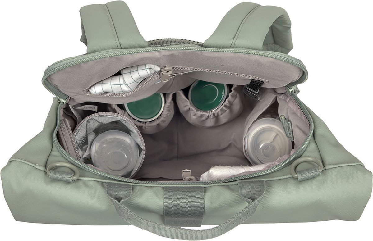 Lässig Luiertas Rugzak GRE Rolltop Up Backpack Silver Green Groene thumbnail 3
