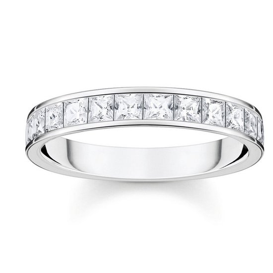 Thomas Sabo Dames Dames ring 925 sterling zilver sterling zilver Zirkonia 0,3 Zilver 32020618
