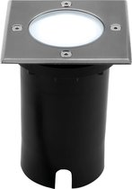 Ledvion Spot de Sol Carré LED - IP67 - 5W - 6500K - Câble 1 Mètre