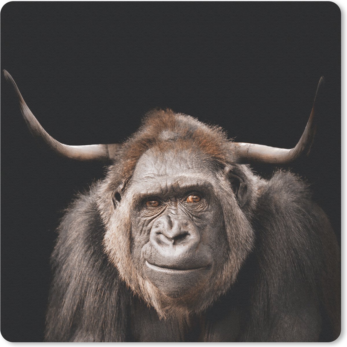 Muismat 30x30 cm - Mousepad Aap - Gorilla - Schotse Hooglander - Muismatten