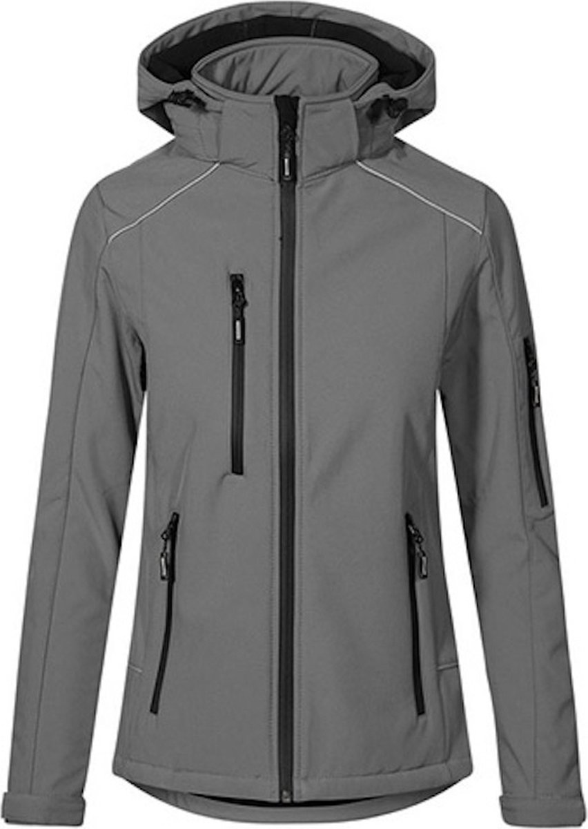 Women’s Softshell Outdoorjas met afneembare capuchon Steel Grijs