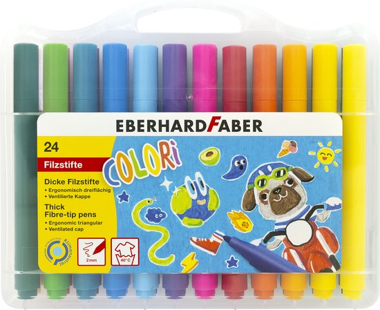 Eberhard Faber Crayon feutre 2 pointes, étui carton de 10