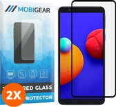 Mobigear Screenprotector geschikt voor Samsung Galaxy A01 Core Glazen | Mobigear Premium Screenprotector - Case Friendly - Zwart (2-Pack)