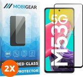 Mobigear - Screenprotector geschikt voor Samsung Galaxy M53 Glazen | Mobigear Premium Screenprotector - Case Friendly - Zwart (2-Pack)