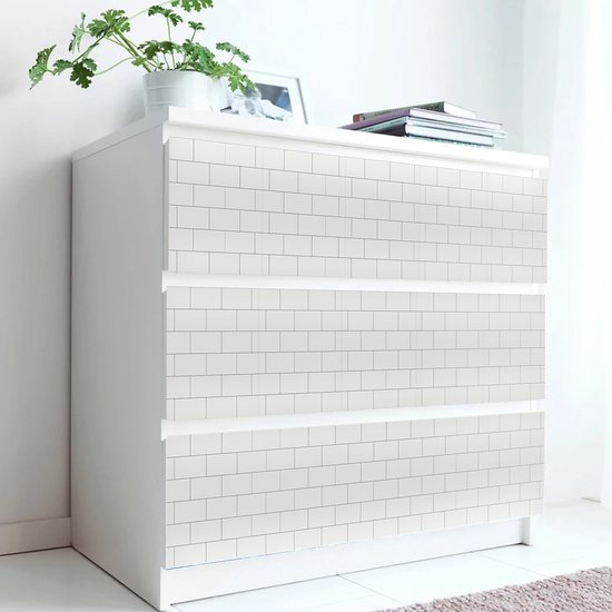 Ulticool Décoration Toilettes carrelages - Bandes de parement en briques Revêtement Mural Carrelage Métro Wit - 15x15 Cuisine - 15 pièces