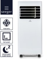 Bol.com SEEGER Mobiele Airco met Luchtontvochtiger - 7000 BTU - Inclusief Installatiekit - Voor Slaapkamer en Woonkamer - Aircon... aanbieding