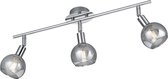 LED Plafondspot - Trion Brista - E14 Fitting - 3-lichts - Rond - Glans Chroom - Aluminium - BSE