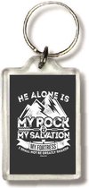 Sleutelhanger - He alone is my Rock