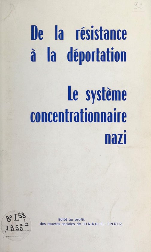 De la Résistance à la déportation - cover