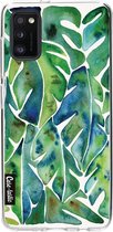 Casetastic Samsung Galaxy A41 (2020) Hoesje - Softcover Hoesje met Design - Green Philodendron Print