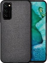 Voor Huawei Honor V30 schokbestendige doektextuur PC + TPU beschermhoes (zwart)