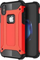 Voor iPhone X / XS Magic Armor TPU + PC-combinatiebehuizing (rood)