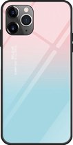 Voor iPhone 11 Pro Max kleurrijke geschilderde glazen behuizing (Blue Sky)