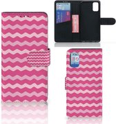 Hoesje ontwerpen Geschikt voor Samsung Galaxy A41 GSM Hoesje ontwerpen Waves Pink