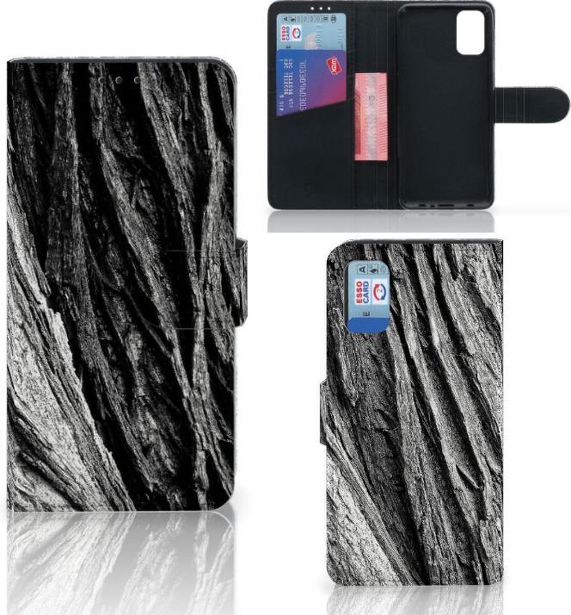 Book Style Case Samsung Galaxy A41 Boomschors Grijs