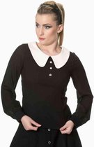 Banned Blouse -S- Till dawn Zwart
