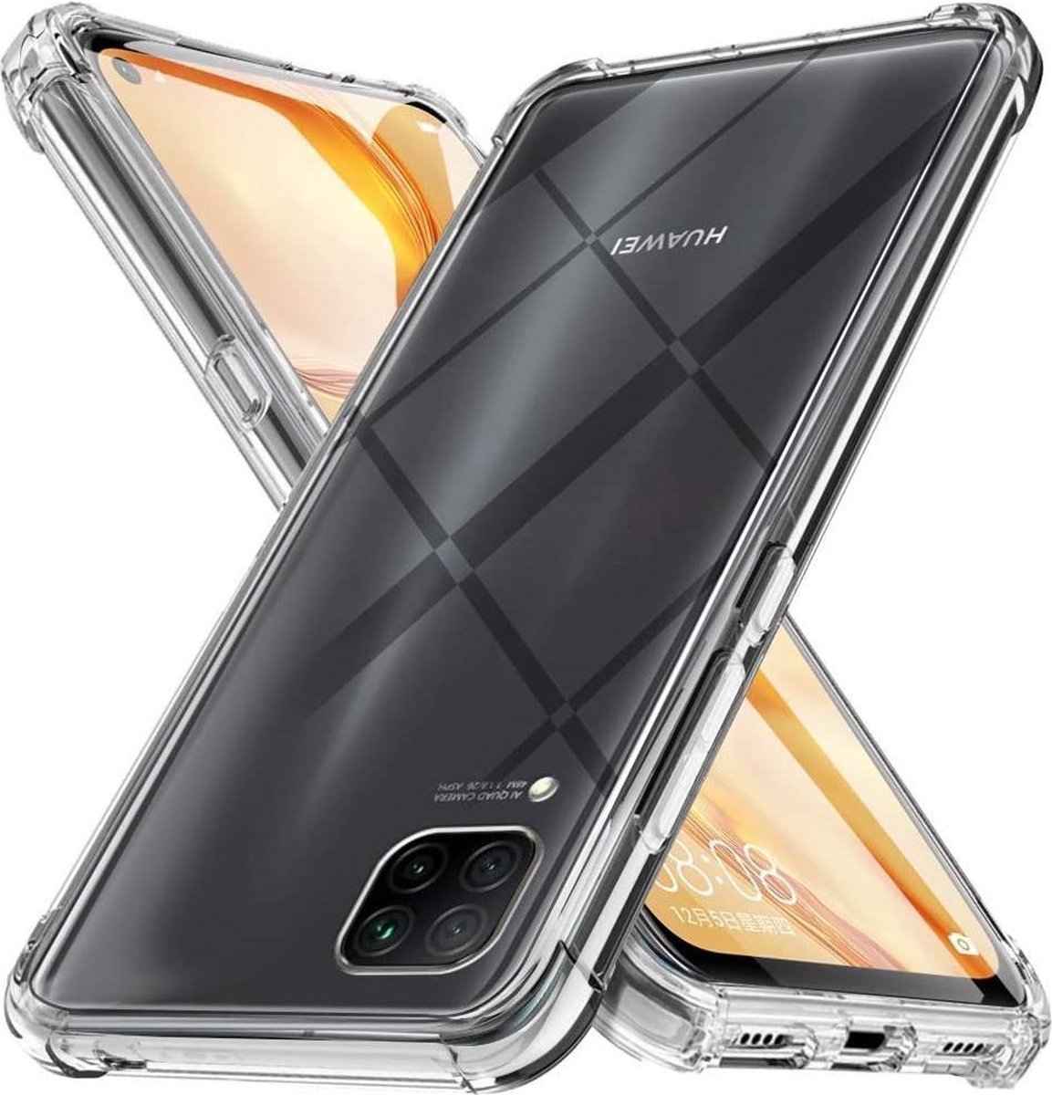 Huawei P40 Lite - Anti -Shock Silicone Hoesje - Transparant