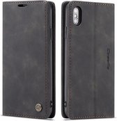 CaseMe - Hoesje geschikt voor iPhone XS Max - Wallet Book Case - Magneetsluiting - Zwart