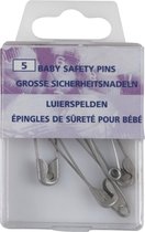 Non-branded Luierspelden 2,5 Cm Staal Zilver 5 Stuks