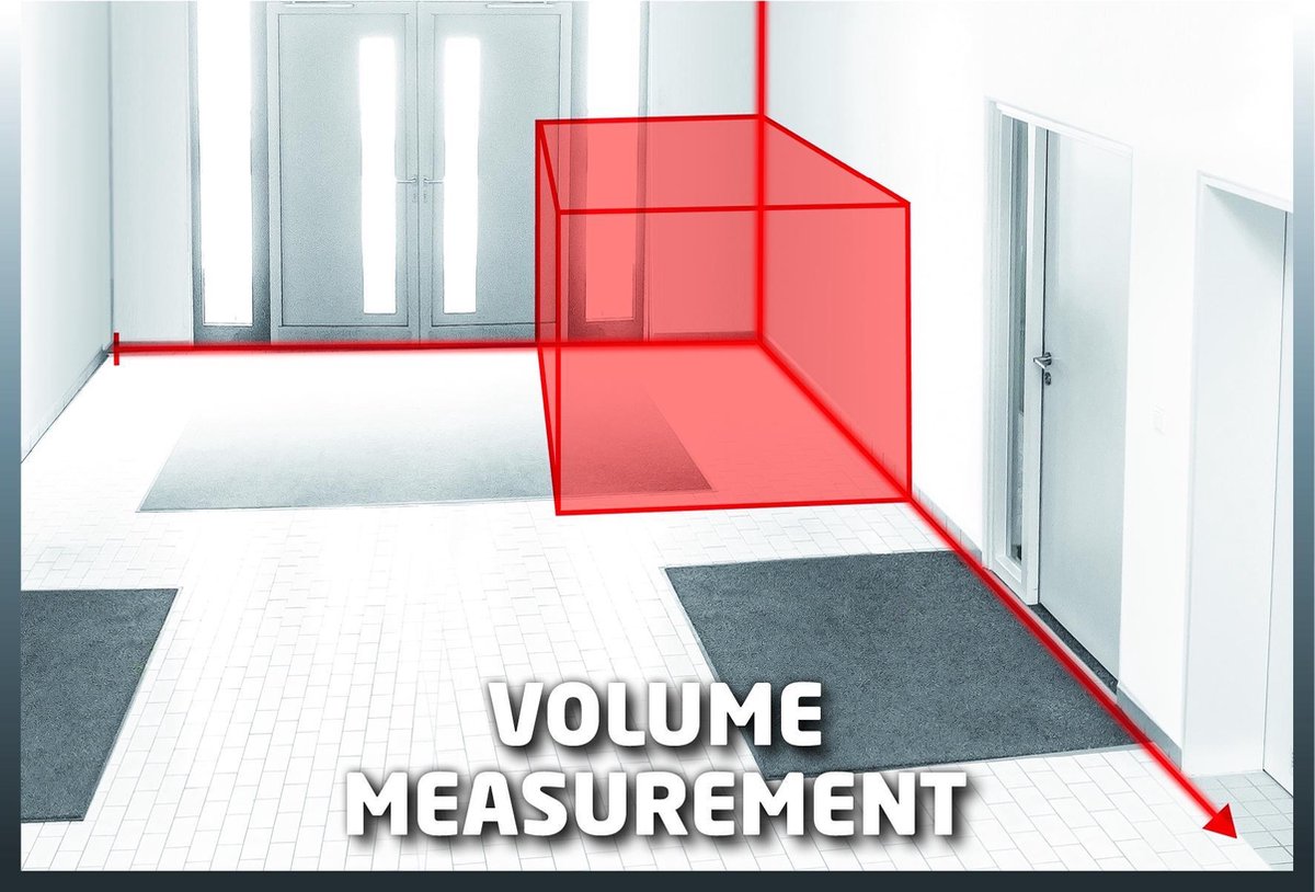 Einhell Distance gauge TE-LD 60 (measuring range 0.05-60 m, measuring distances, surfaces & volumes with addition and subtraction, documentation via app, safety, Pythagoras, stake-out function