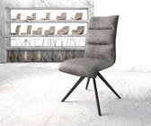 Draaistoel Xantus-Flex kruisframe hoekig zwart vintage grijs