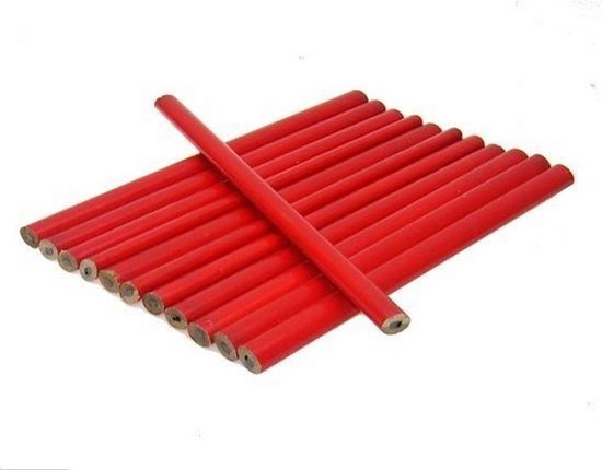12 X Haute Qualité De Charpentier Crayons Menuisier Builders Boîte à outils de bricolage Marquage Crayon 