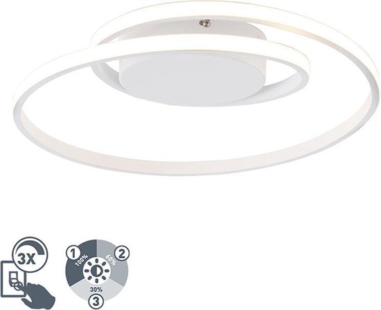 REALITY Leuchten krula - Plafondlamp - 1 lichts - Ã˜ 390 mm - Wit