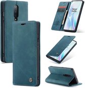 CASEME - OnePlus 8 Retro Wallet Case - Blauw