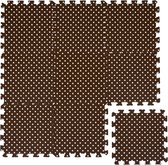 Baby Puzzle Mat van Nul - Speelmat Kruipende Mat Punten Donkerbruin