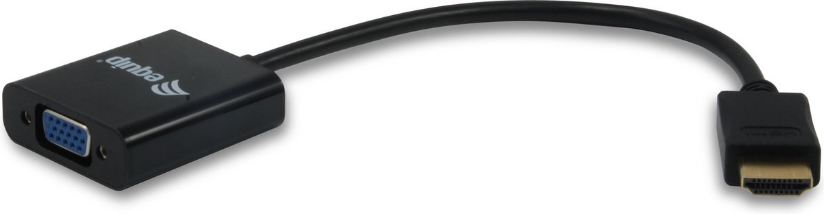 HDMI toS VGA with Audio Adapter Equip 11903607 Black