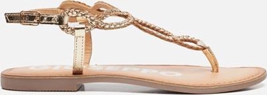 GIOSEPPO Fyffe sandalen met open teen voor dames, Goud Oro Oro, 41 EU