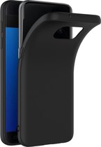 Soft Backcover Hoesje Geschikt voor: Samsung Galaxy S7 Edge - Silicone - Zwart