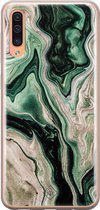 Samsung A50/A30s hoesje siliconen - Groen marmer / Marble | Samsung Galaxy A50/A30s case | groen | TPU backcover transparant