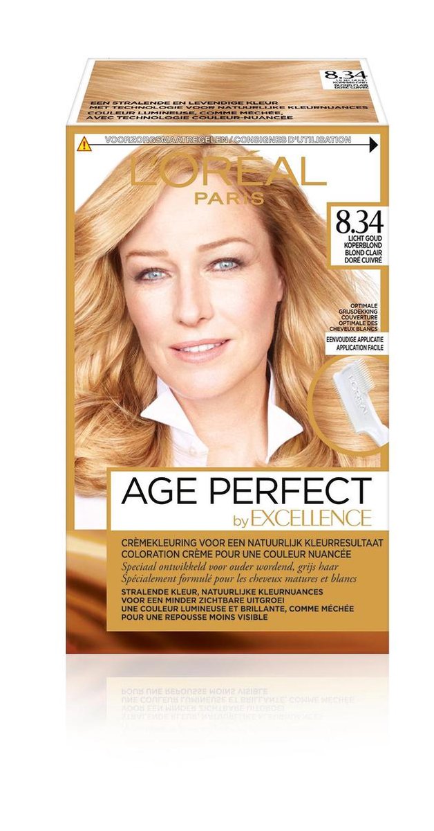 L'Oréal Paris Excellence Age 8.3 Licht Goud Koperblond - Haarverf | bol.com