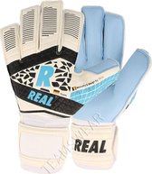 Real Hybrid Aqua Keepershandschoenen Heren - Wit / Lichtblauw / Zwart | Maat: 10