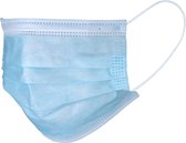 Blauwe mondmasker 50 stuks - 3 laags