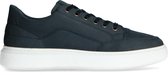 Manfield - Heren - Donkerblauwe nubuck sneakers - Maat 40