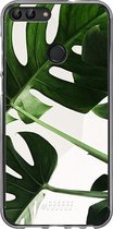 Huawei P Smart (2018) Hoesje Transparant TPU Case - Tropical Plants #ffffff